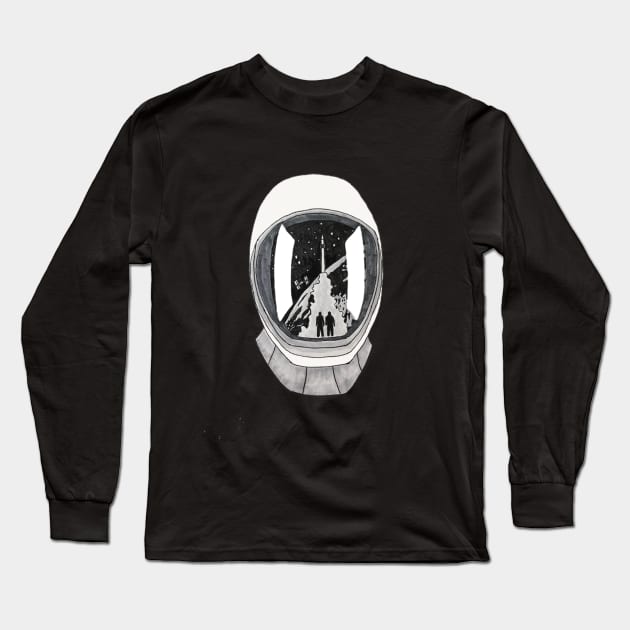 Launch America Helmet Long Sleeve T-Shirt by arttavern